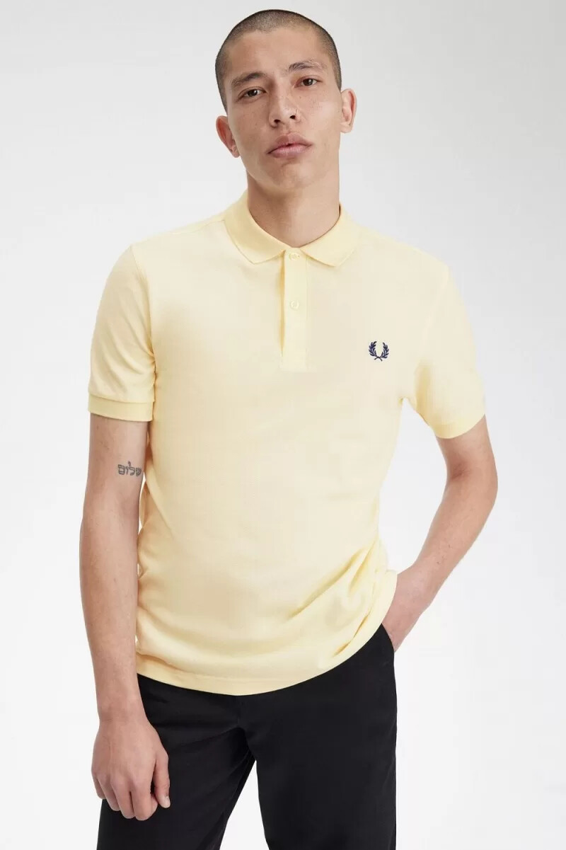 fred perry m6000 mens shirt aqua cream french navy