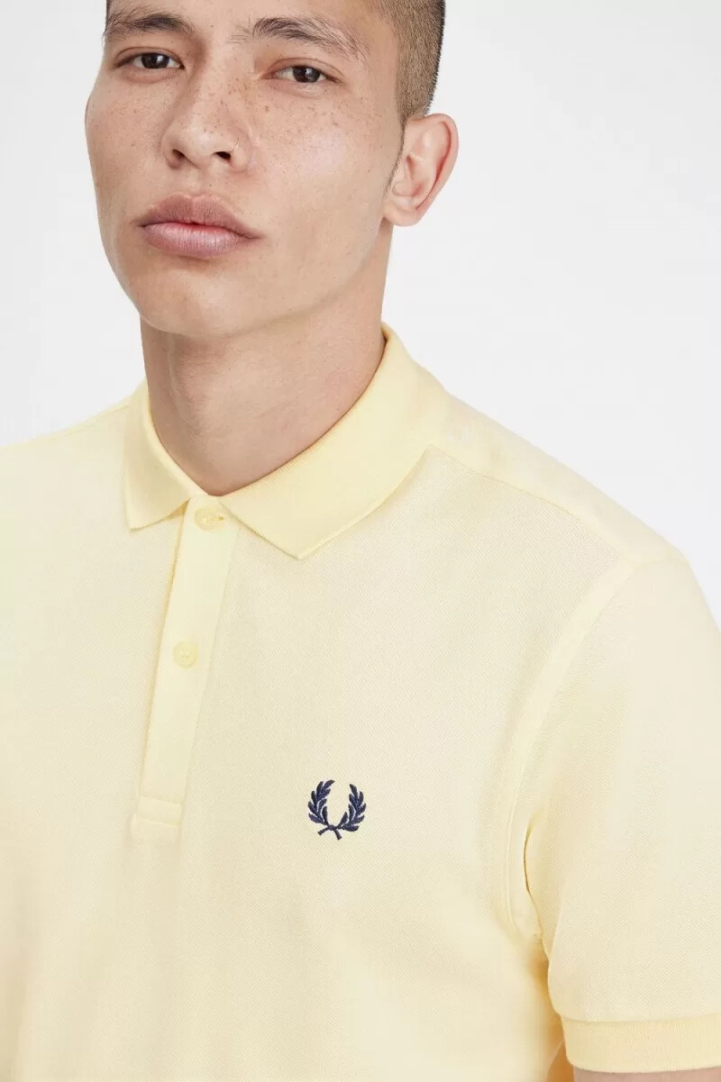 fred perry m6000 mens shirt aqua cream french navy