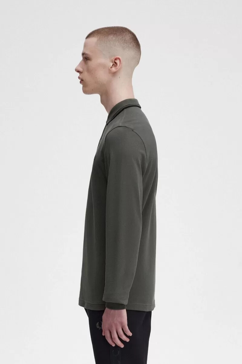 fred perry m3636 mens shirt field green black