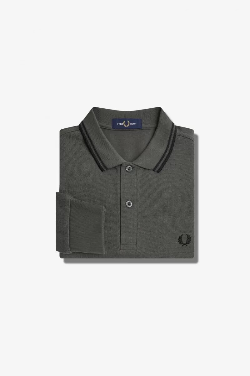 fred perry m3636 mens shirt field green black