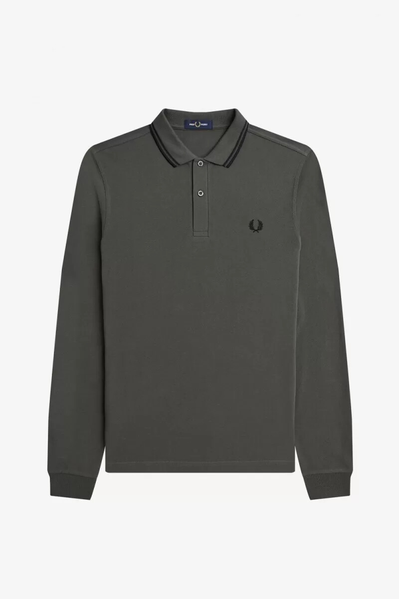 fred perry m3636 mens shirt field green black