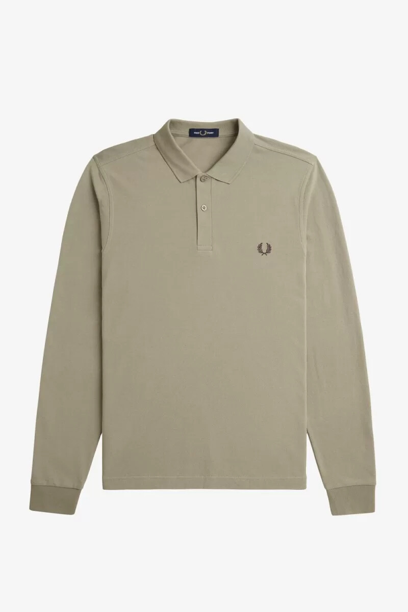 fred perry m6006 mens shirt warm grey dark red