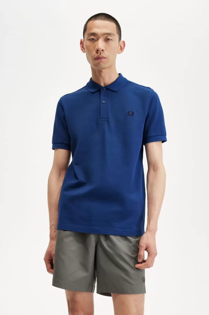 fred perry m6000 mens shirt shaded cobalt navy