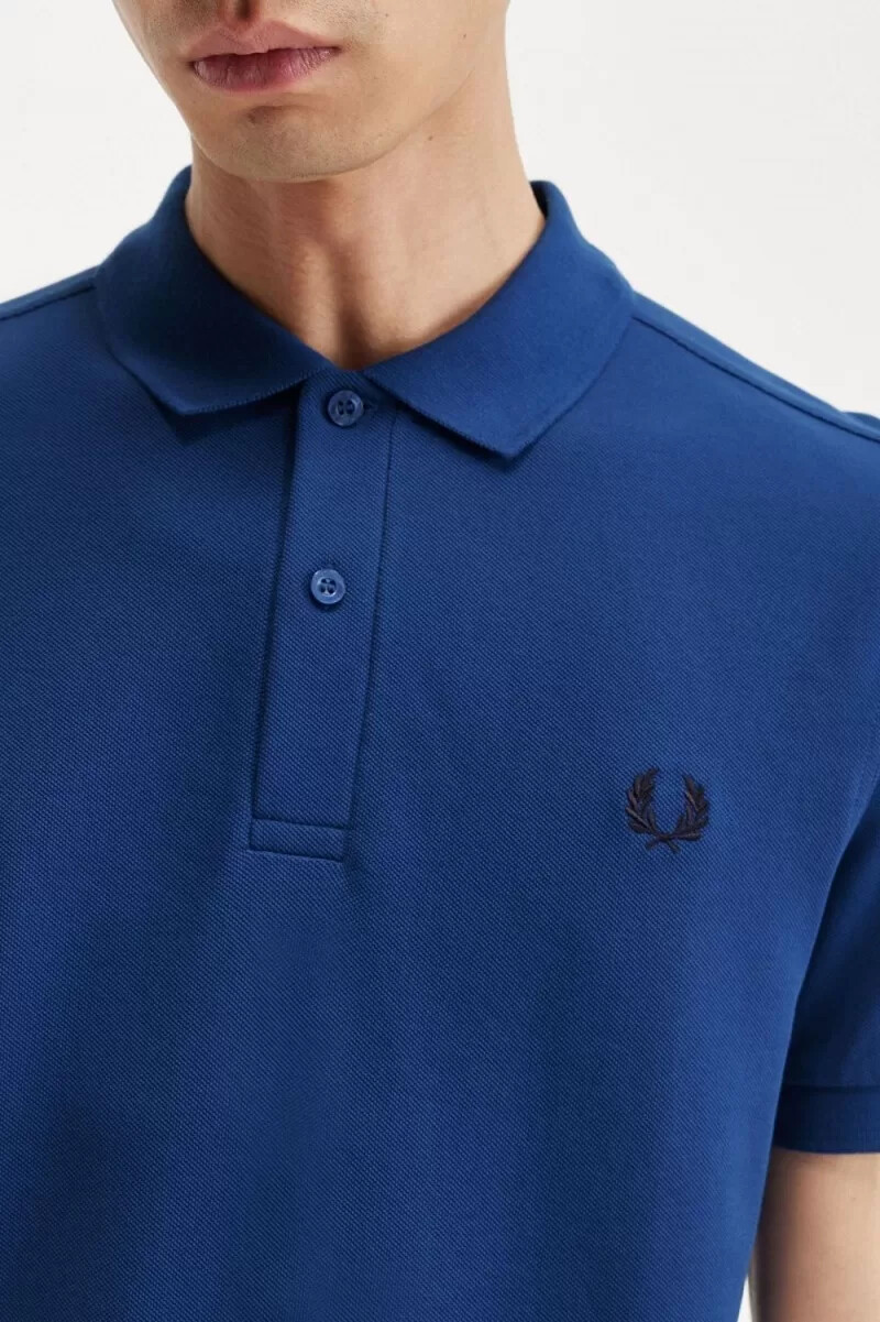 fred perry m6000 mens shirt shaded cobalt navy