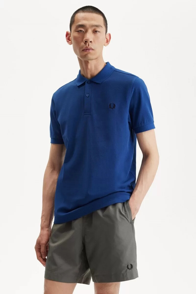fred perry m6000 mens shirt shaded cobalt navy