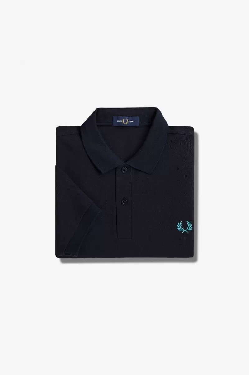 fred perry m6000 mens shirt navy deep mint