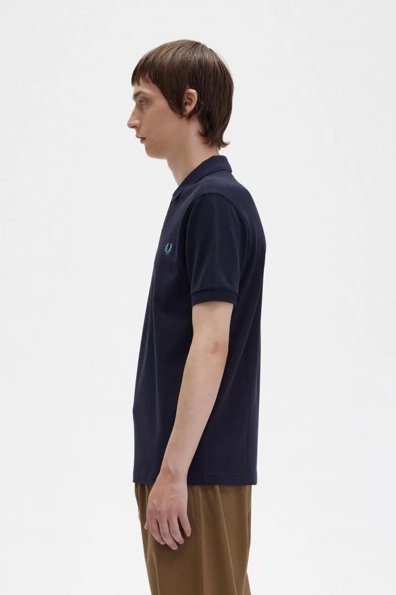 fred perry m6000 mens shirt navy deep mint