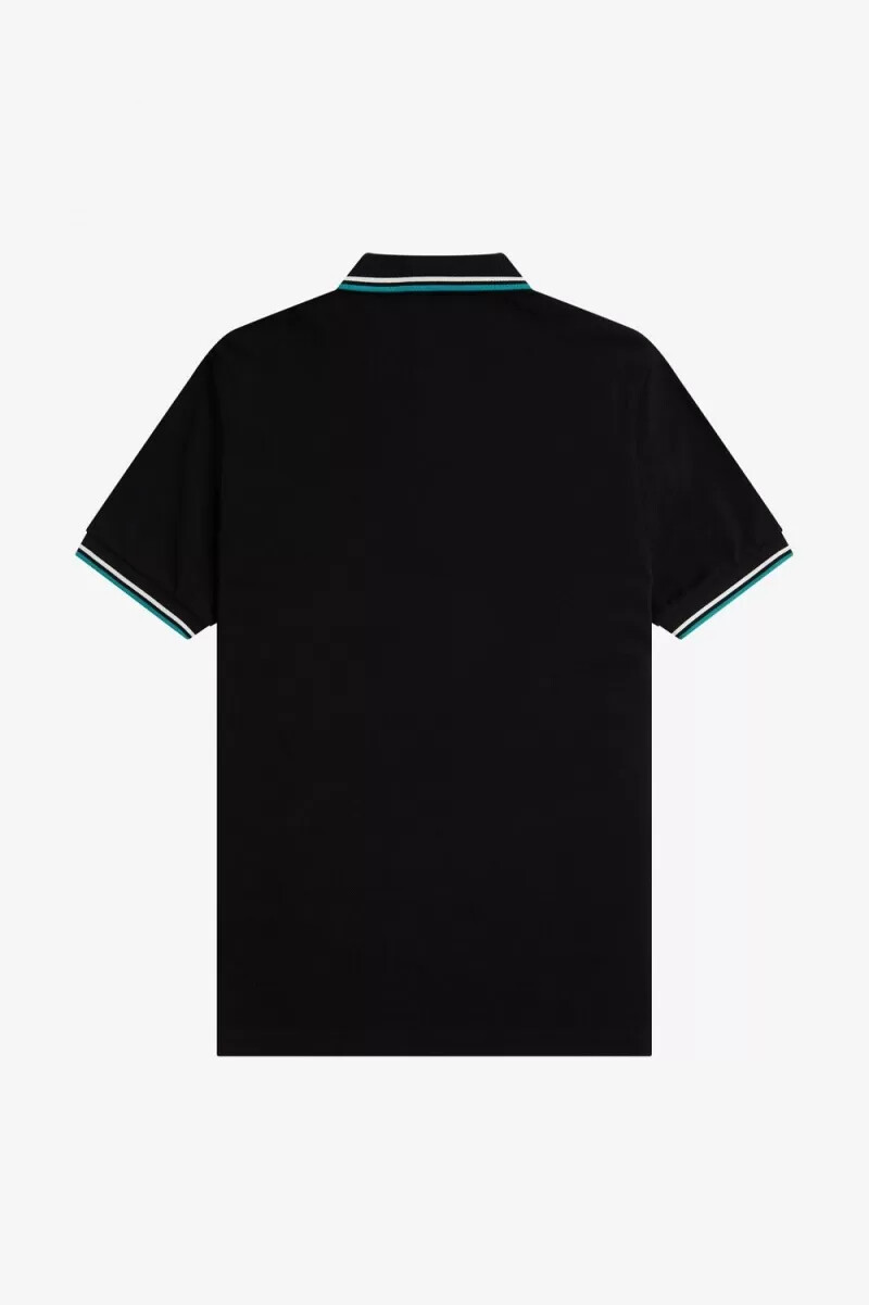 fred perry m3600 mens shirt black beige deep mint
