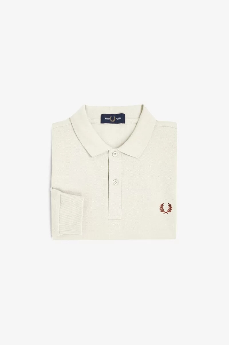 fred perry m6006 mens shirt beige whisky brown