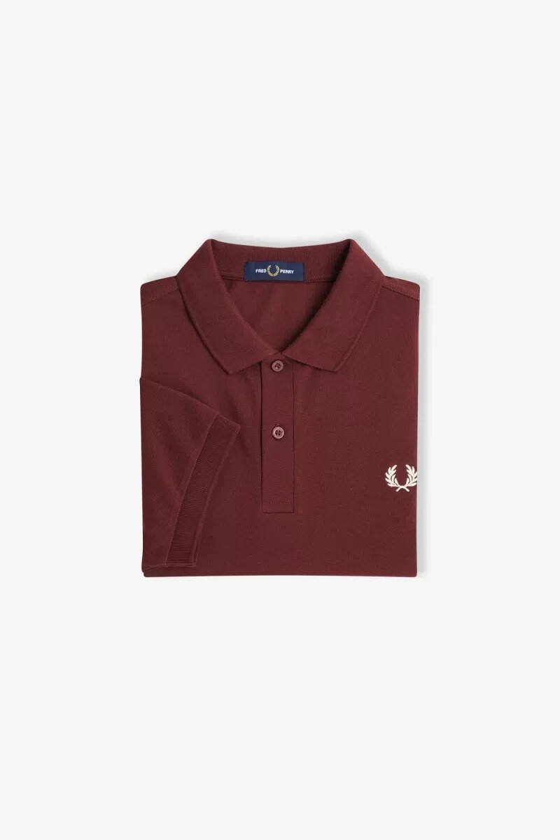 fred perry m6000 mens shirt oxblood beige