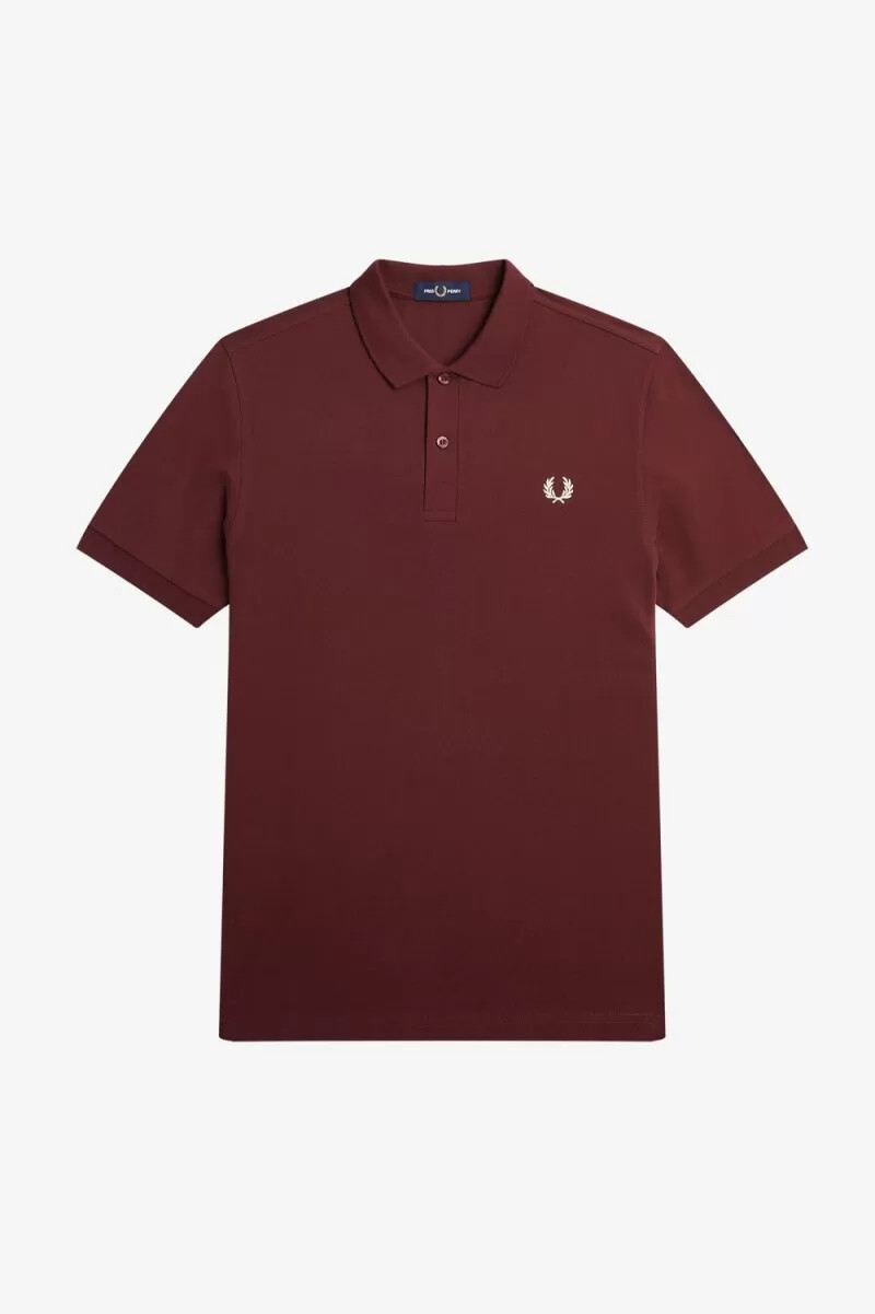 fred perry m6000 mens shirt oxblood beige