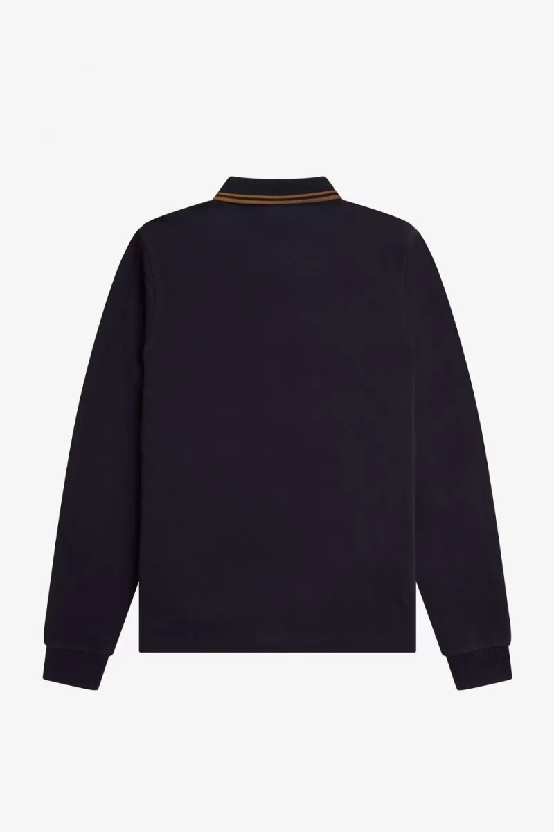 fred perry m3636 mens shirt navy dark coffee dark coffee
