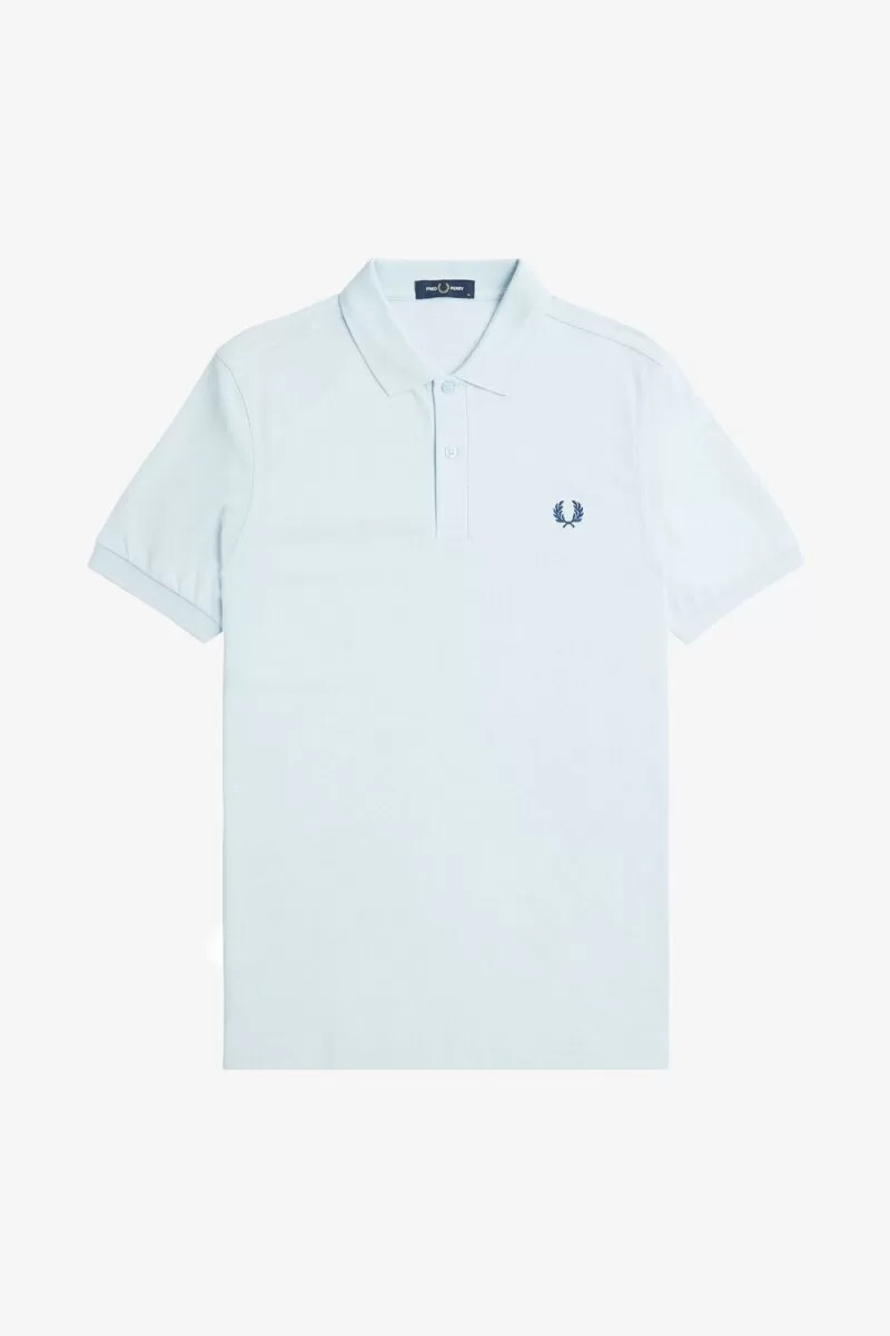 fred perry m6000 mens shirt light aqua midnight blue