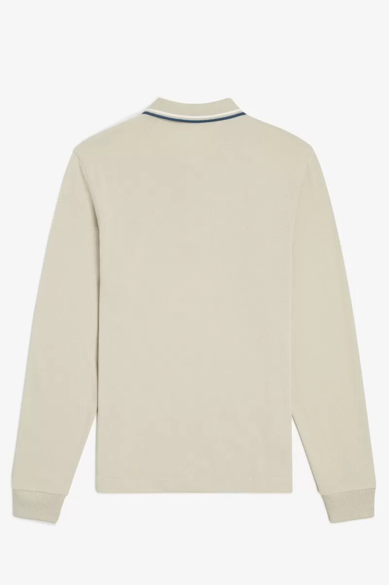 fred perry m3636 mens shirt light mint snow white petrol blue