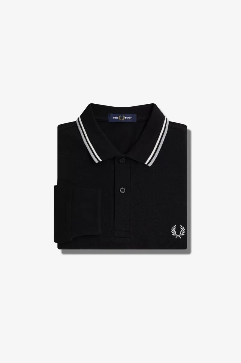 fred perry m3636 mens shirt black beige limestone