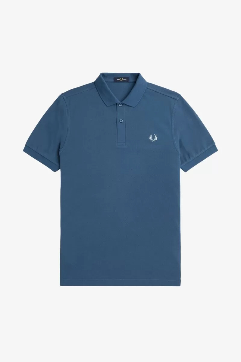 fred perry m6000 mens shirt midnight blue light aqua