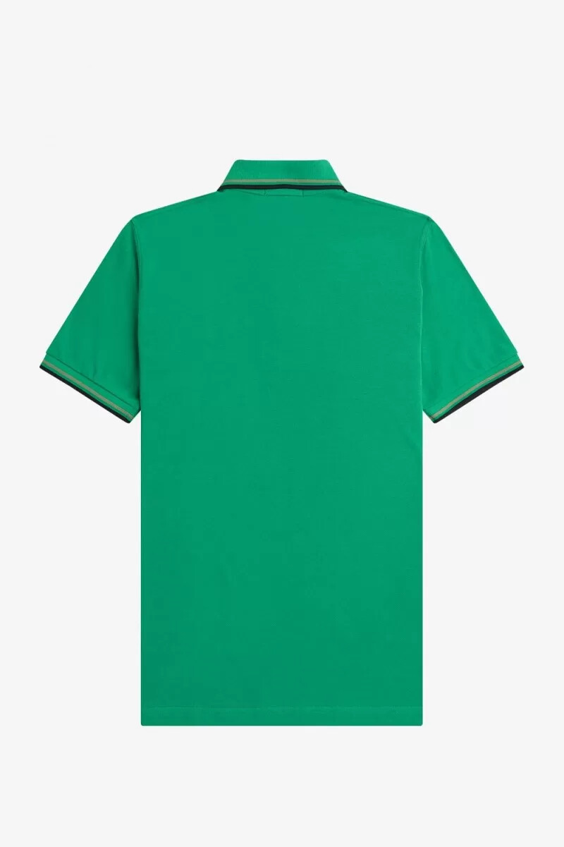 fred perry m12 mens shirt green field green black