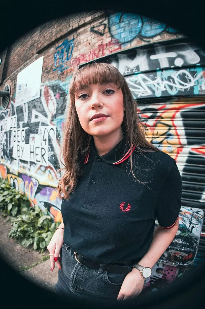 fred perry m12 mens shirt black coral heat camden brick
