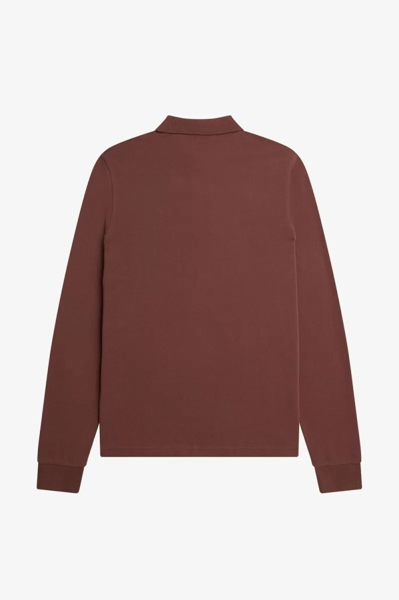 fred perry m6006 mens shirt whisky brown deep mint