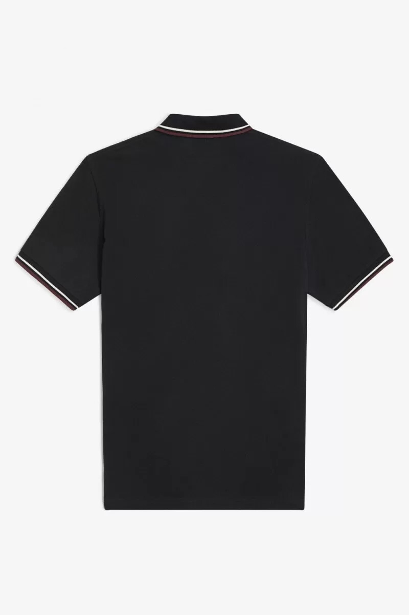 fred perry m12 mens shirt black beige oxblood