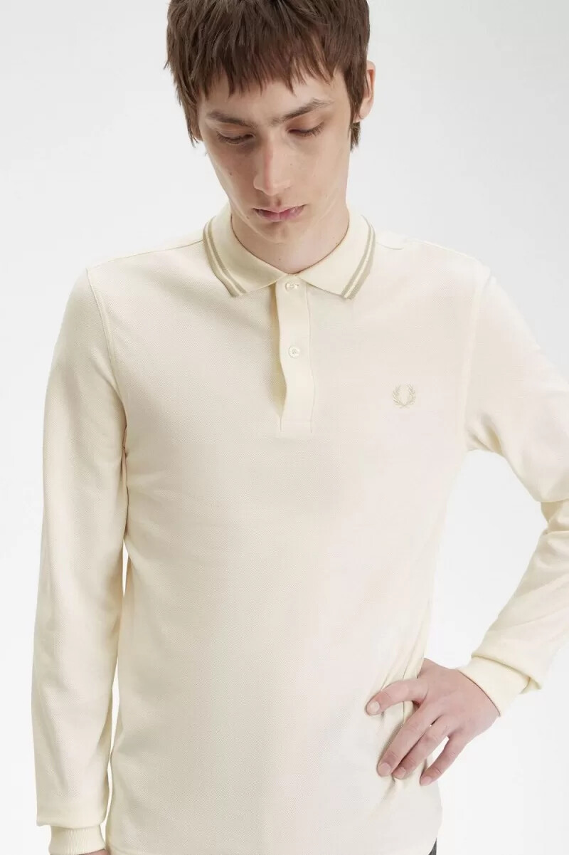 fred perry m3636 mens shirt beige oatmeal oatmeal