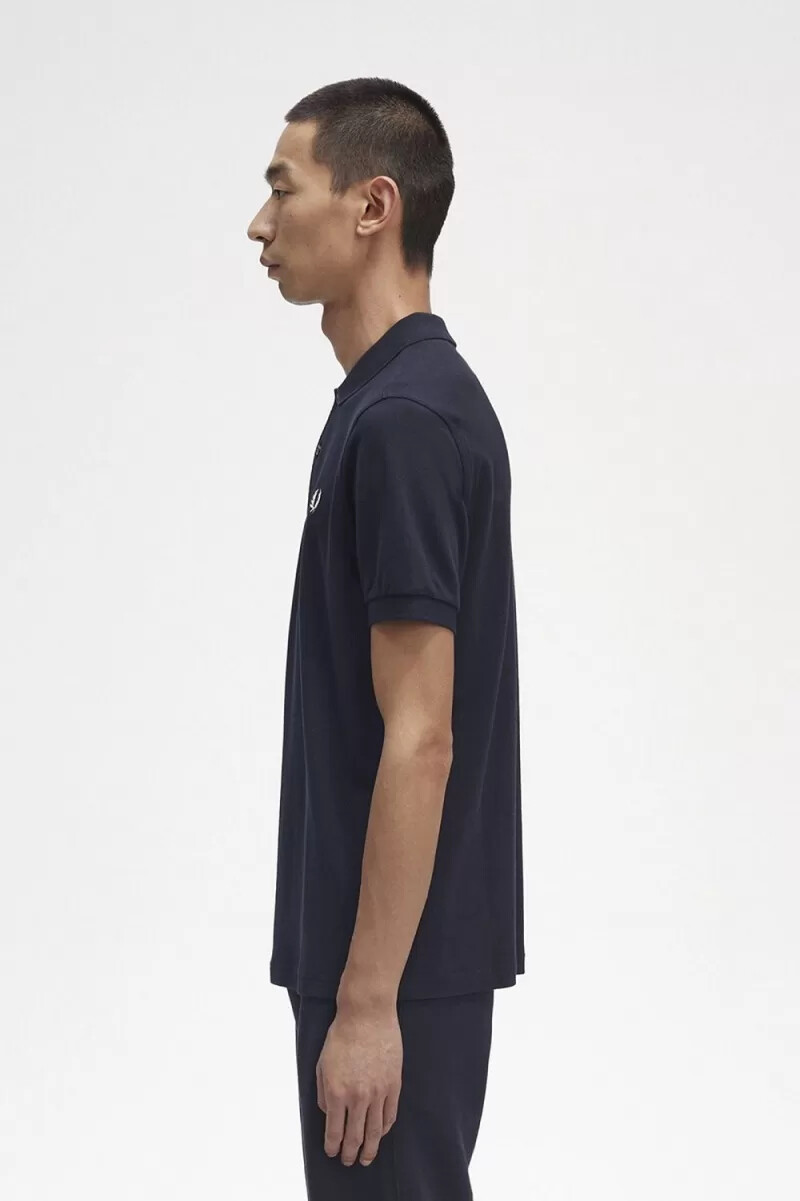fred perry m6000 mens shirt navy snow white