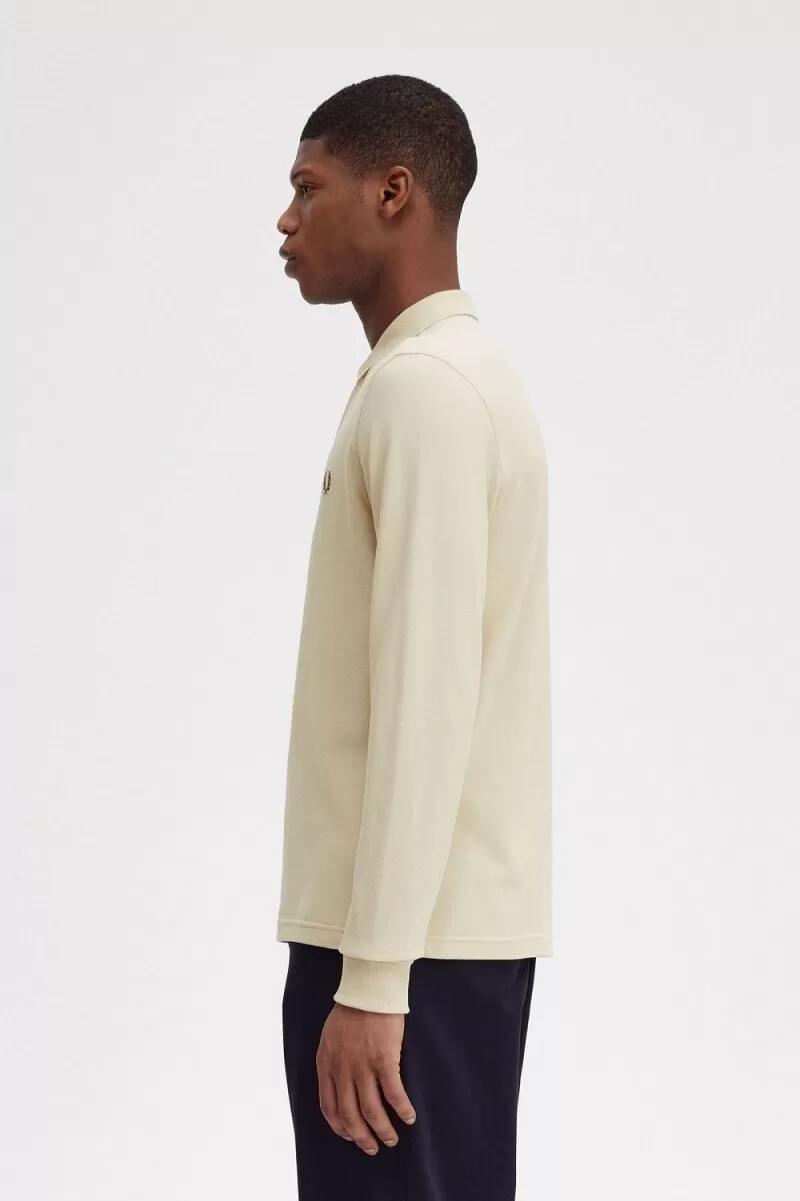 fred perry m6006 mens shirt oatmeal field green