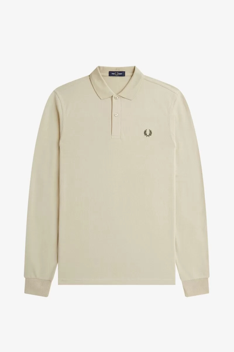 fred perry m6006 mens shirt oatmeal field green