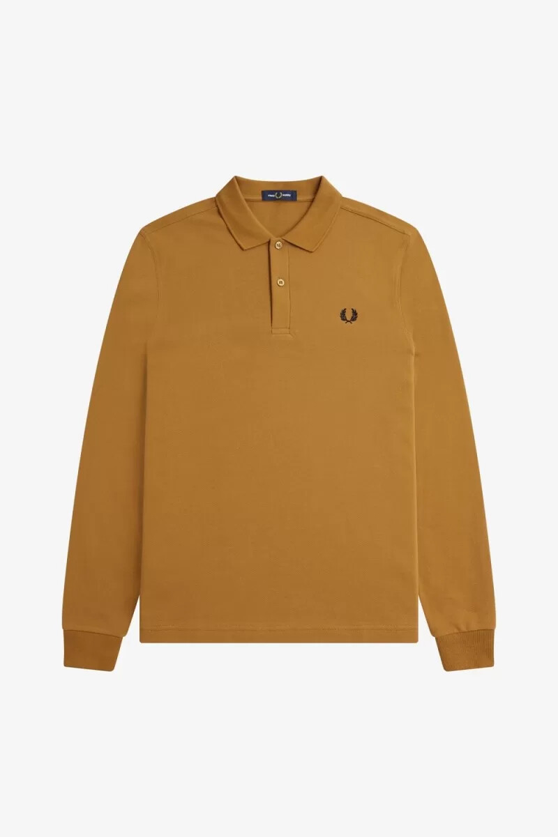 fred perry m6006 mens shirt dark coffee black