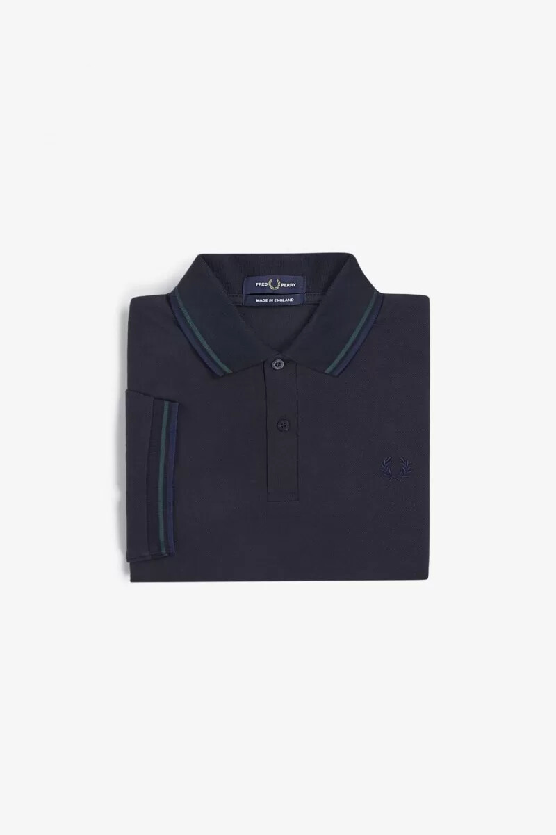 fred perry m12 mens shirt navy petrol blue french navy