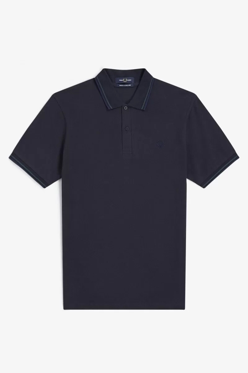 fred perry m12 mens shirt navy petrol blue french navy