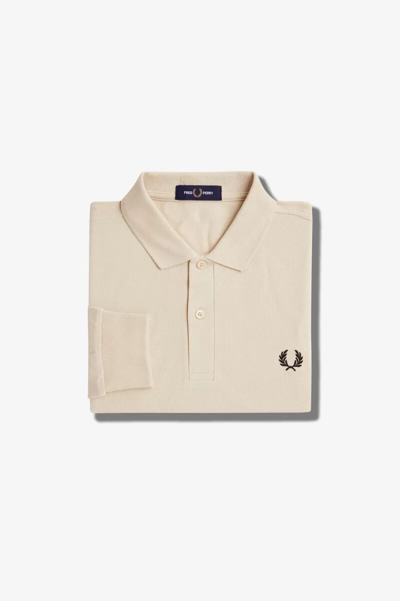 fred perry m6006 mens shirt oatmeal black