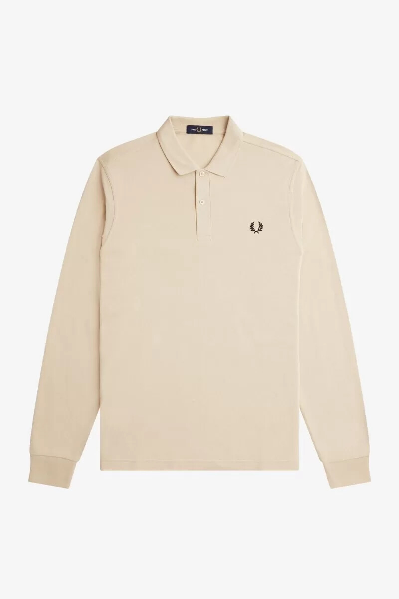fred perry m6006 mens shirt oatmeal black
