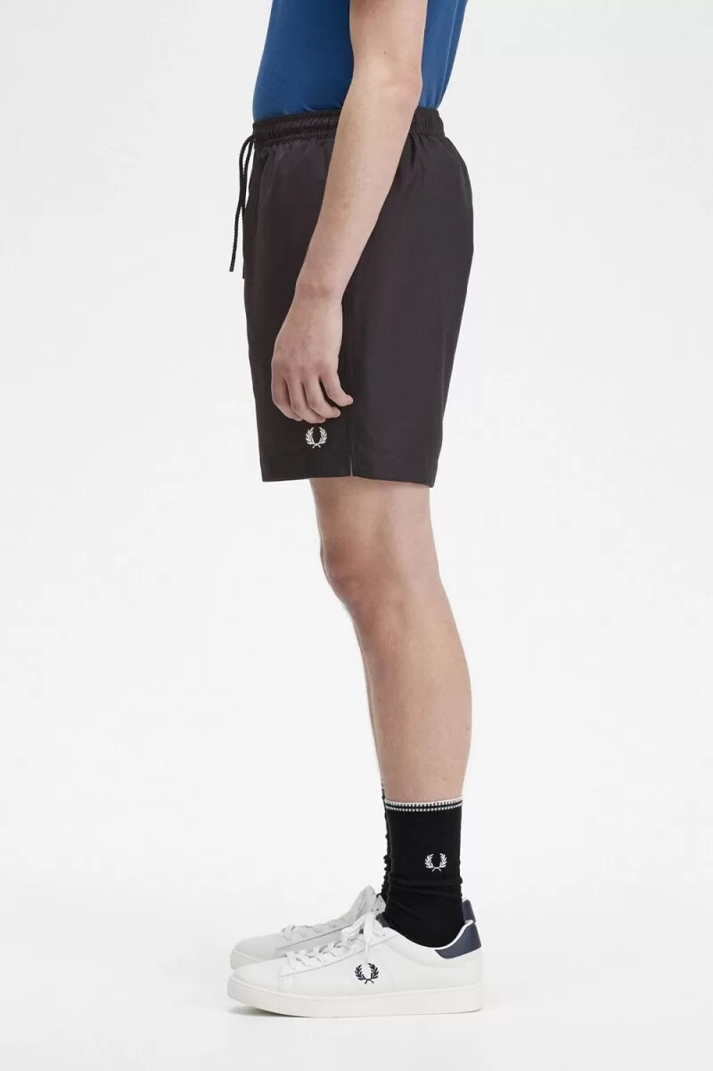fred perry classic swim mens shorts black