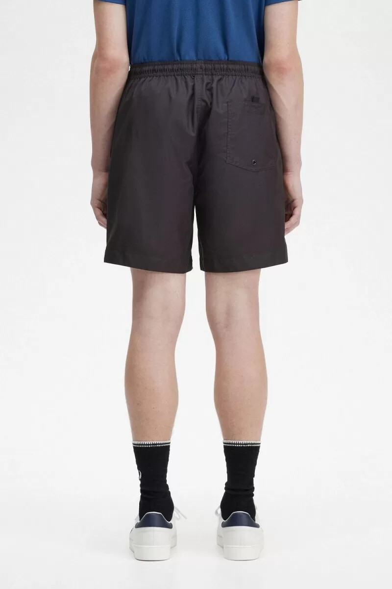 fred perry classic swim mens shorts black