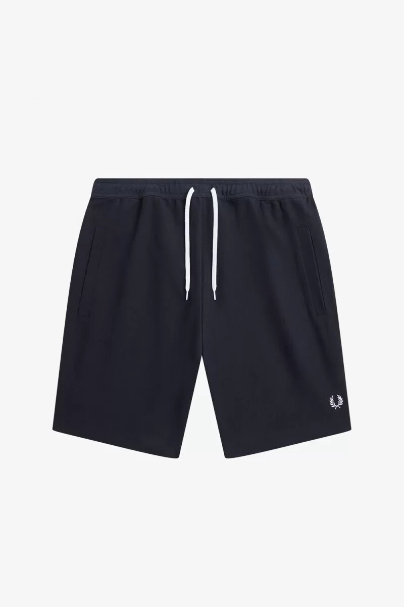 fred perry reverse tricot mens shorts navy