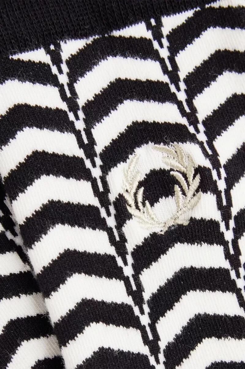 fred perry abstract print mens socks black warm grey