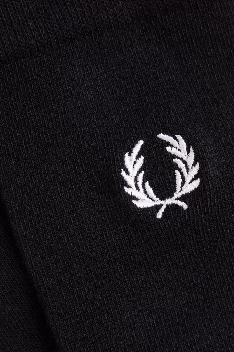 fred perry classic laurel wreath mens socks black snow white