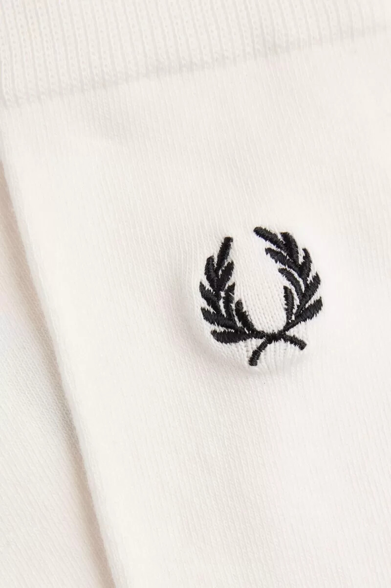fred perry classic laurel wreath mens socks snow white black