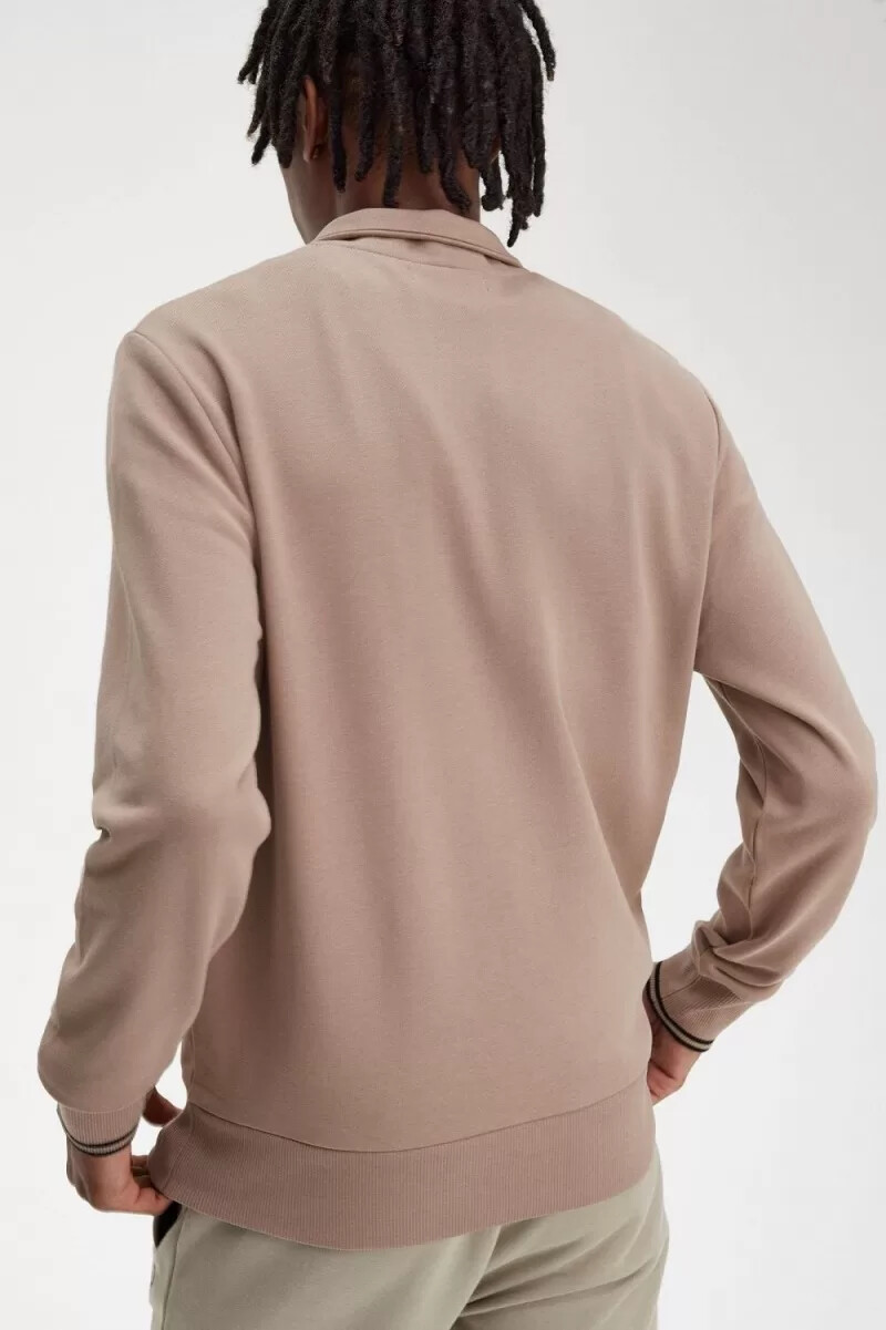 fred perry half zip mens sweatshirts dark pink black
