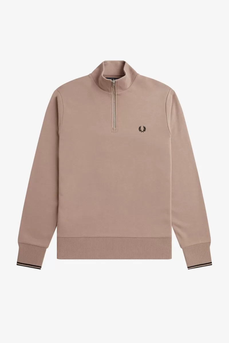 fred perry half zip mens sweatshirts dark pink black