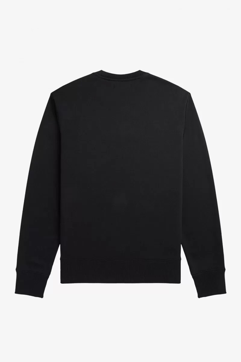 fred perry embroidered mens sweatshirts black