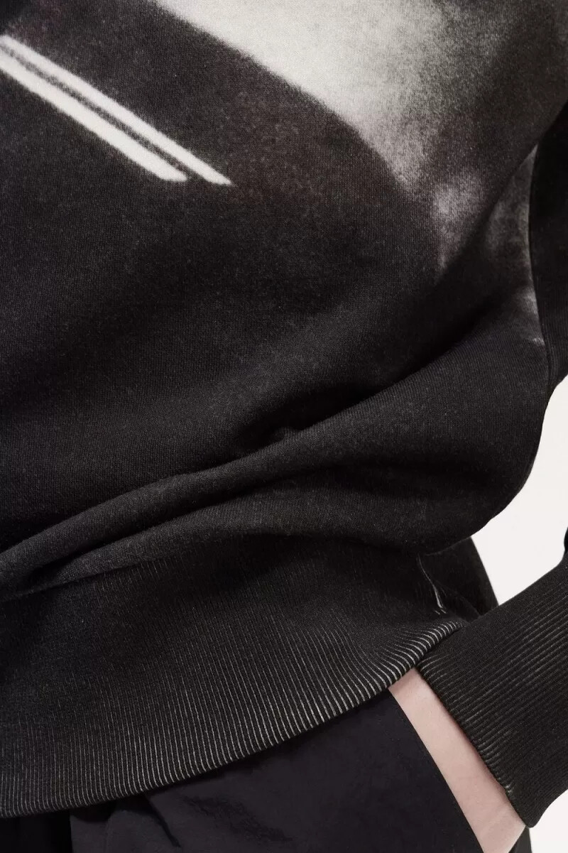 fred perry rave graphic hooded mens sweatshirts black