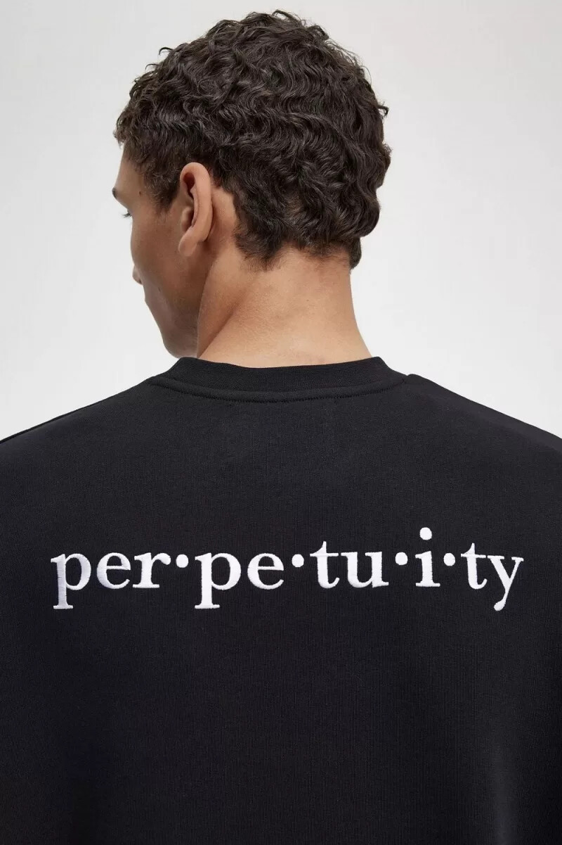 fred perry embroidered mens sweatshirts black