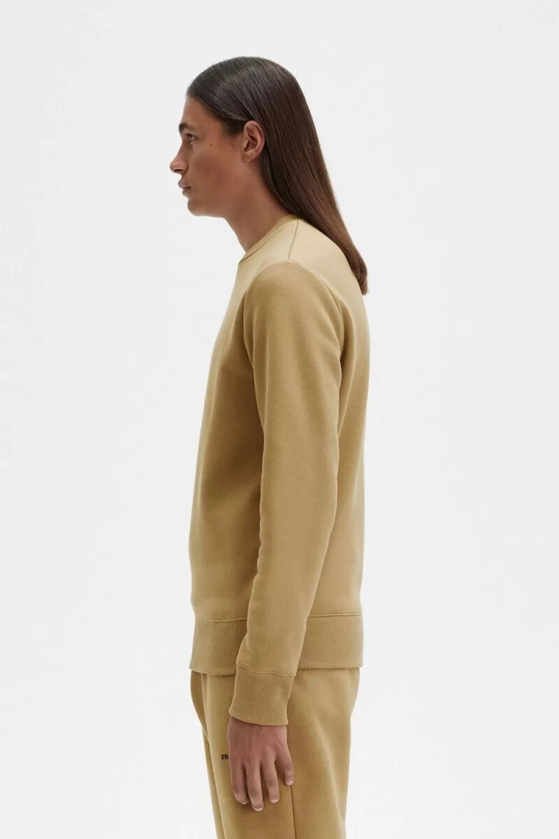 fred perry embroidered mens sweatshirts green