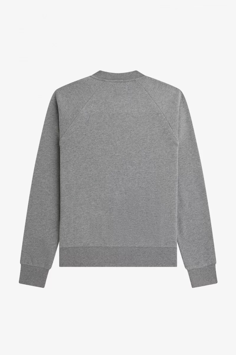 fred perry embroidered mens sweatshirts grey marl ash blue black