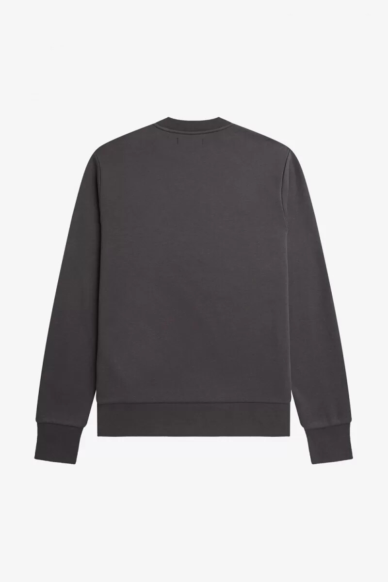 fred perry layered graphic mens sweatshirts gunmetal