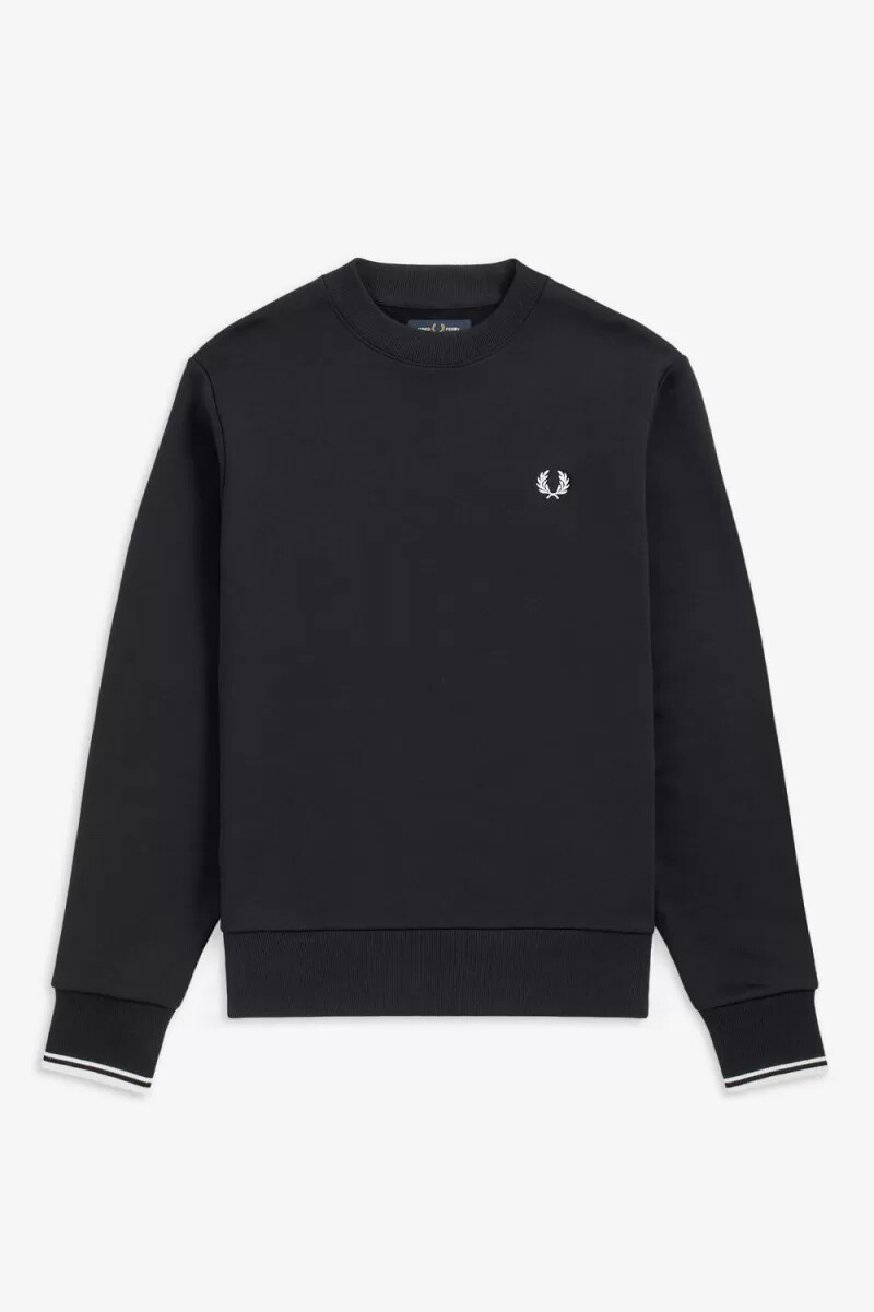 fred perry crew neck mens sweatshirts navy