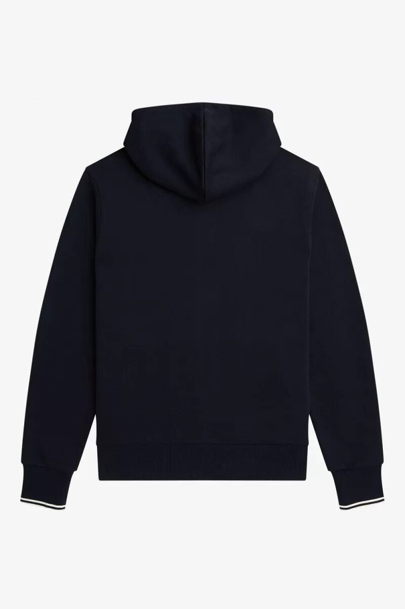 fred perry hooded zip through mens sweatshirts navy