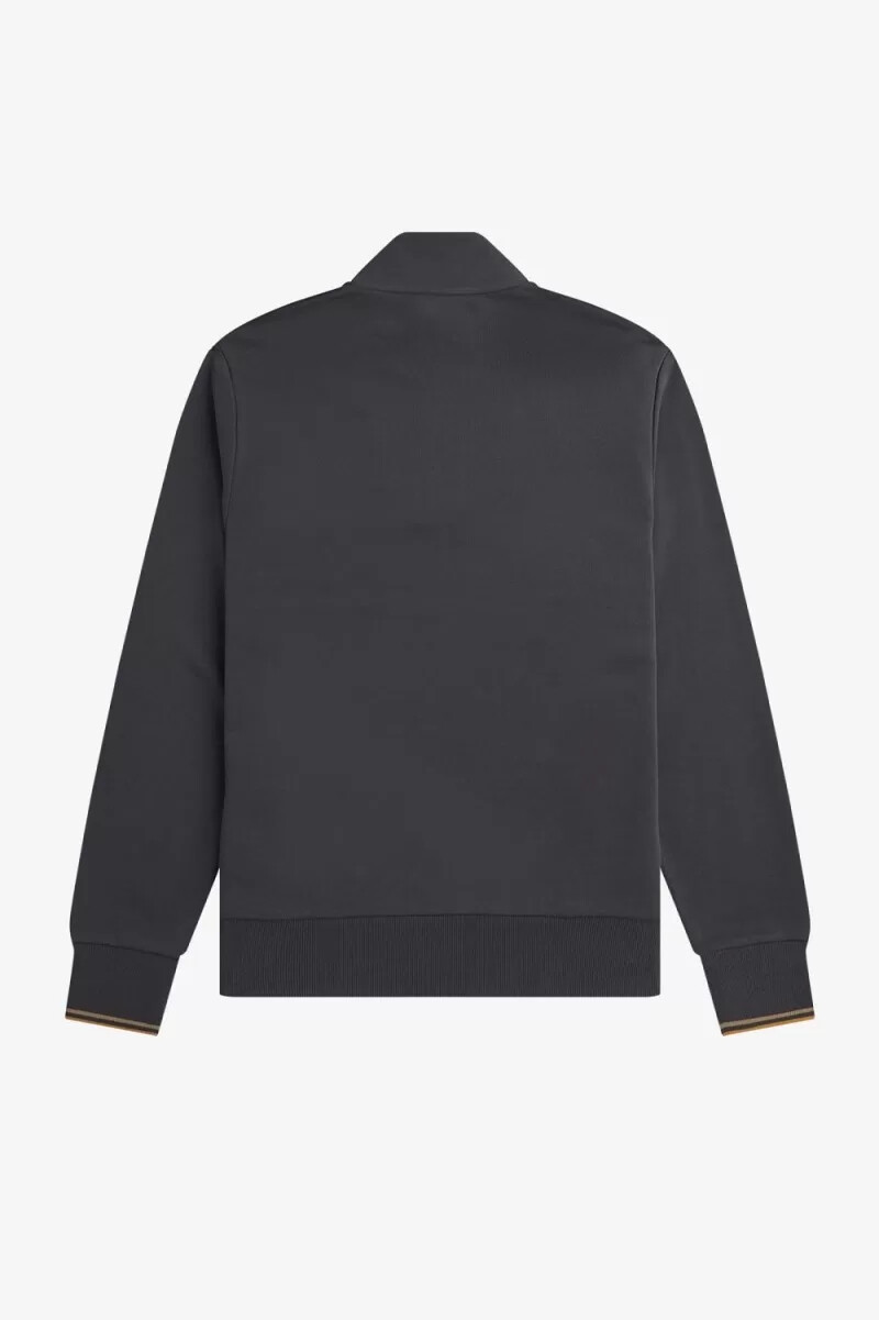 fred perry half zip mens sweatshirts anchor grey dark coffee